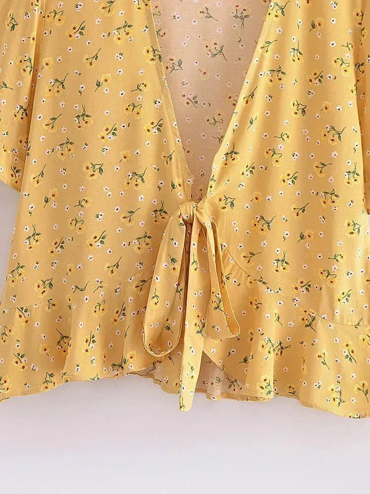 Nyla Tie Flutter Top