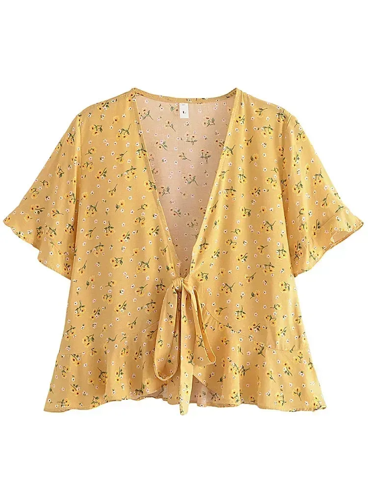Nyla Tie Flutter Top