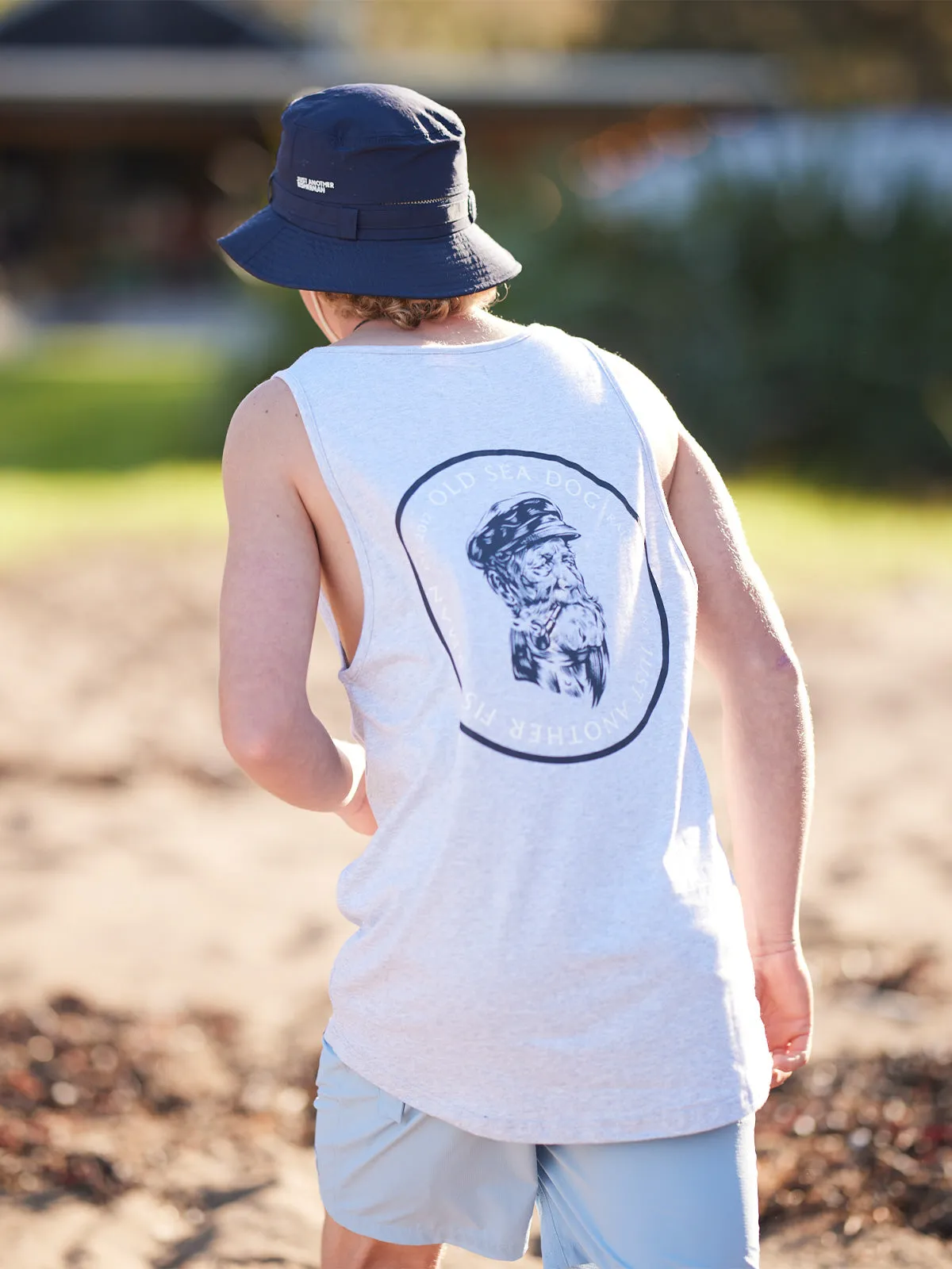 OLD SEA DOG SINGLET - GREY MARLE
