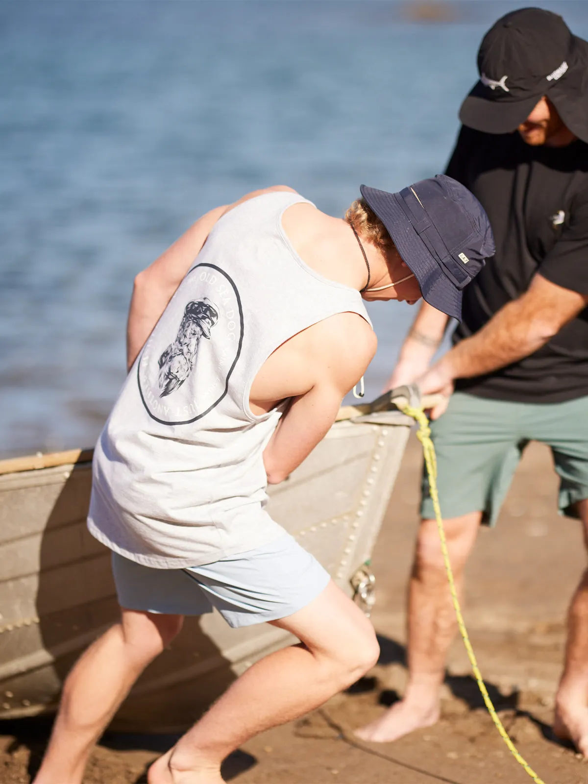 OLD SEA DOG SINGLET - GREY MARLE