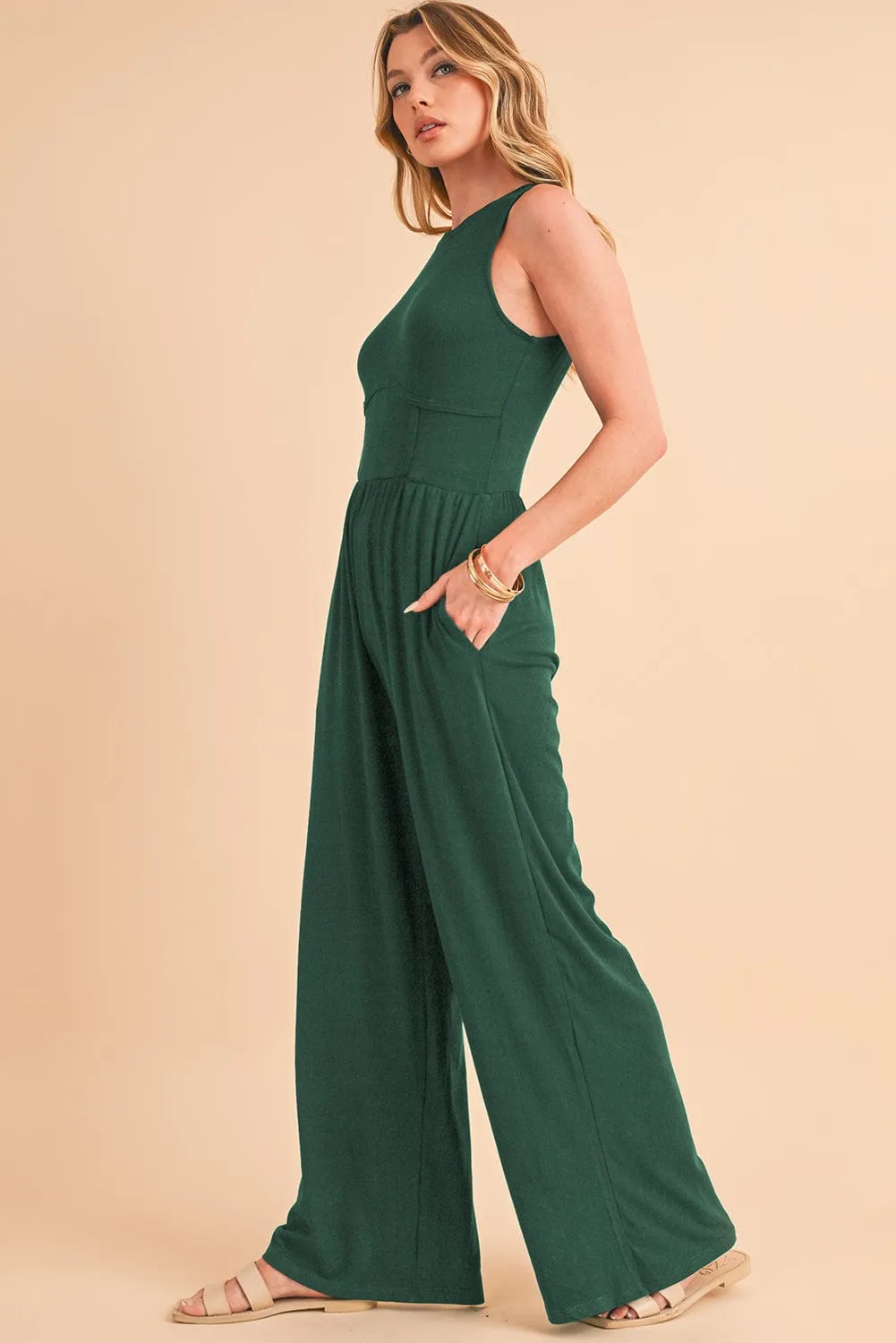 Omari Sleeveless Wide Leg Jumpsuit | S-XL | PRE ORDER