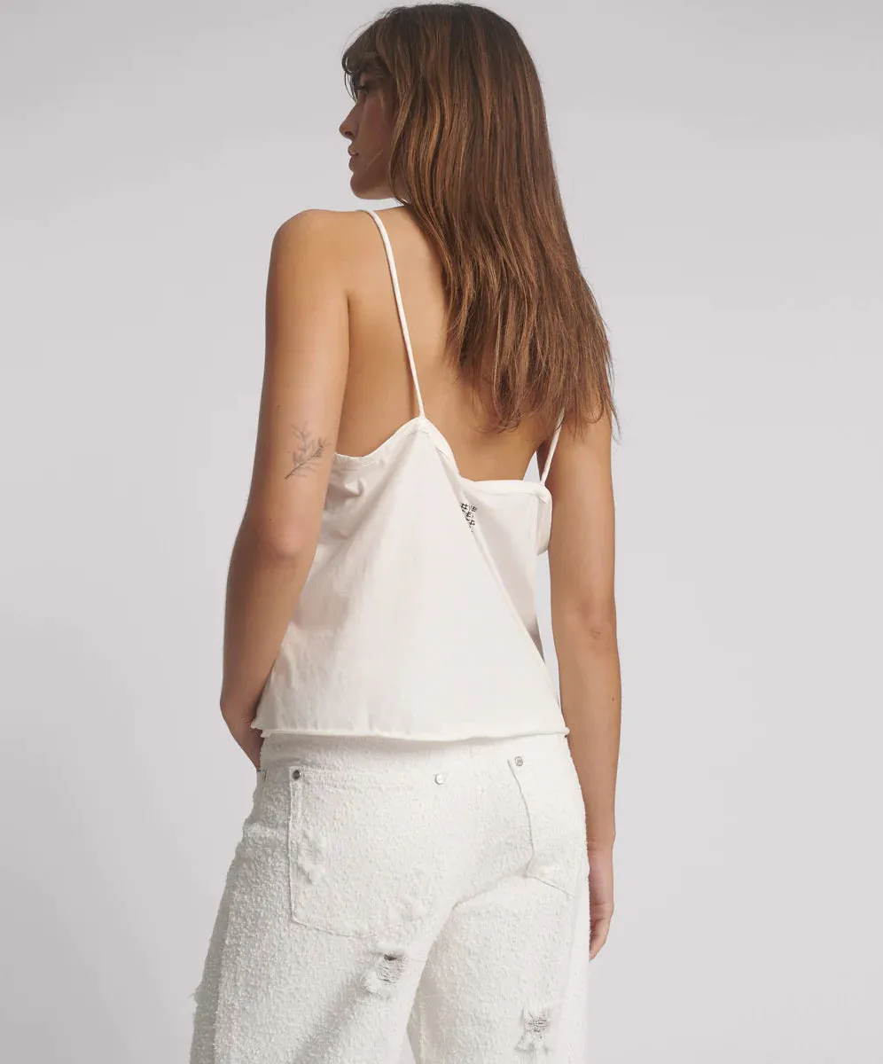 One Teaspoon - Deep V Front Singlet - White