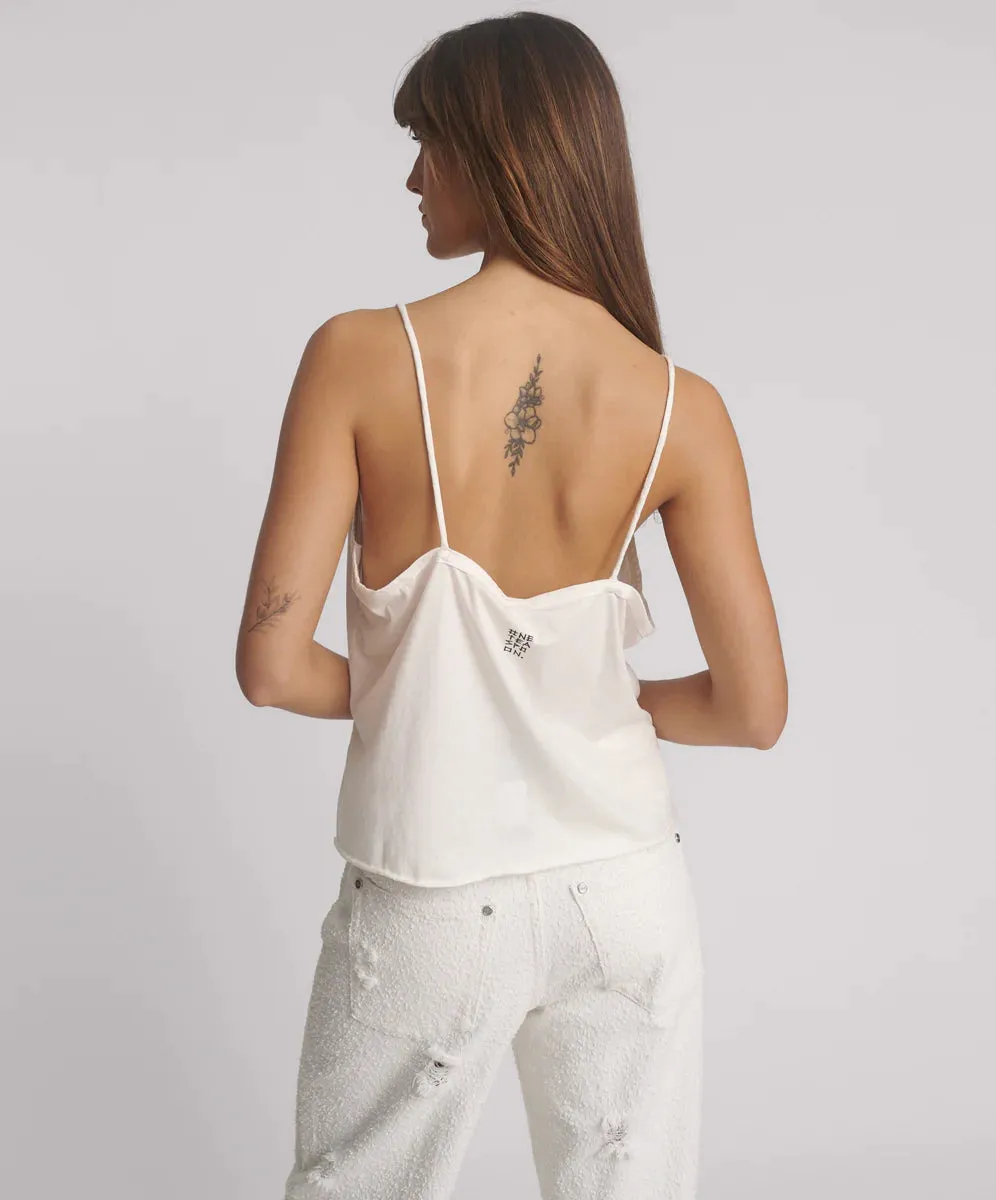 One Teaspoon - Deep V Front Singlet - White