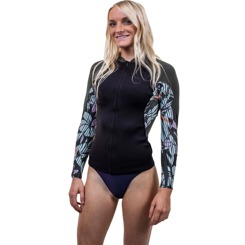 O'Neill Womens Bahia 1/0.5mm FZ  Jacket -Black/Baylen/Dark Olive