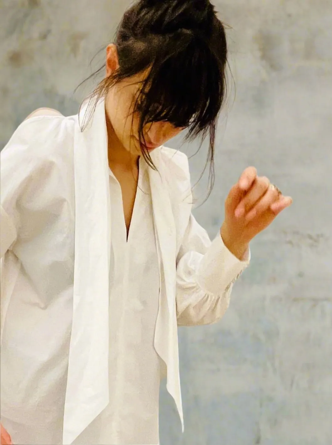 Organic Cotton White Tie Shirt With Stretch - The Charlton