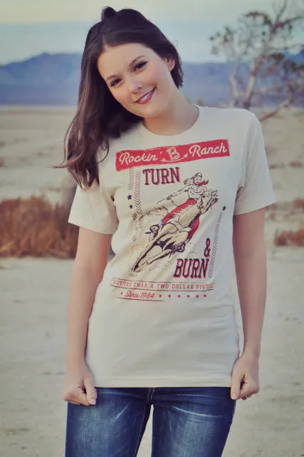 Original Cowgirl Clothing T-Shirts: Rockin' B Ranch Turn N Burn