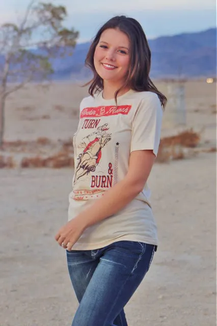 Original Cowgirl Clothing T-Shirts: Rockin' B Ranch Turn N Burn