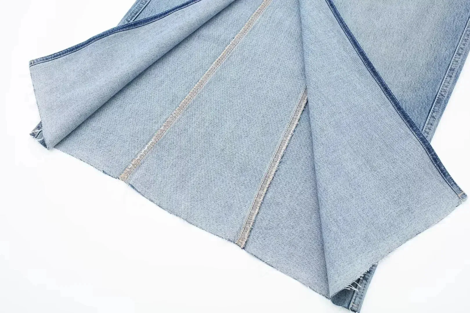 Over Knee Denim Casual Midi Skirt