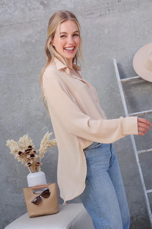 OVERSIZED CHIFFON BLOUSE