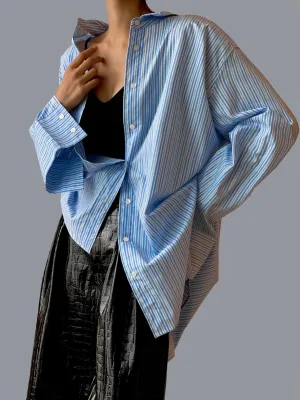 OVERSIZED PIN STRIPE COTTON SHIRT