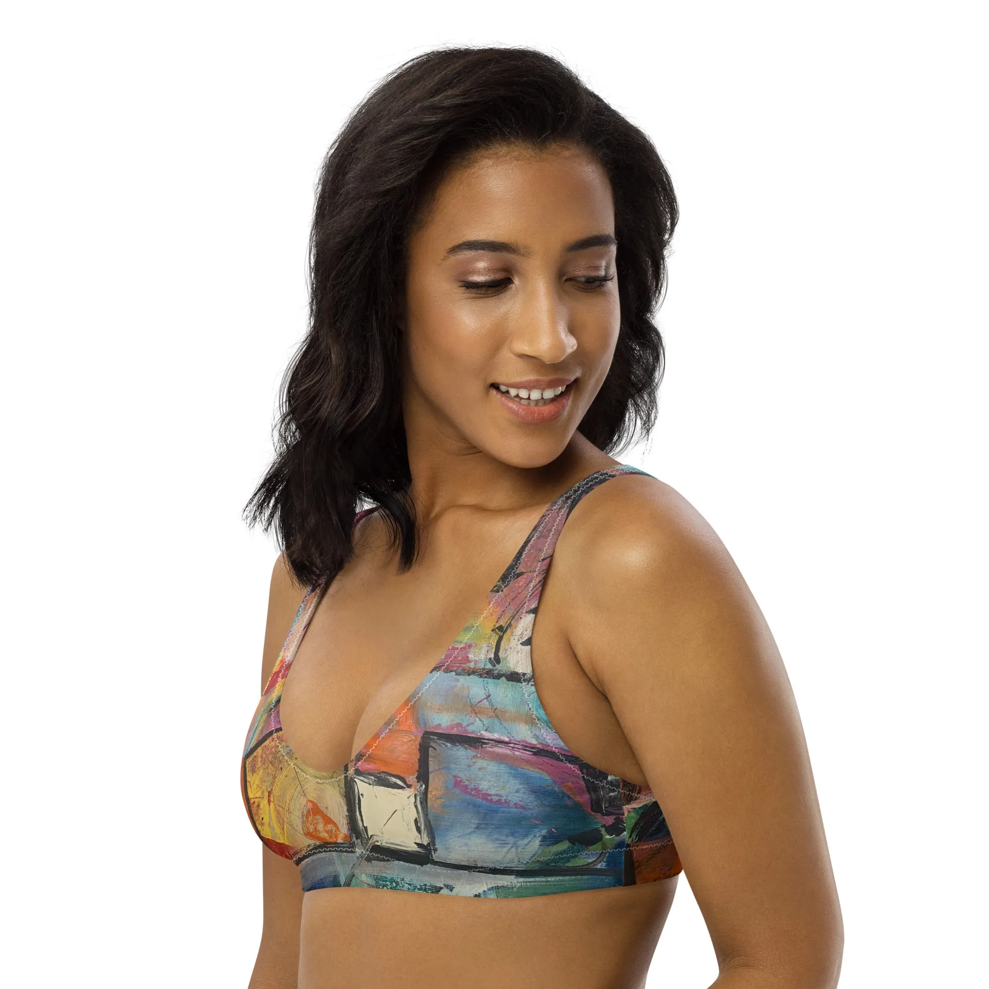 Padded Bikini Top "Calm Down"