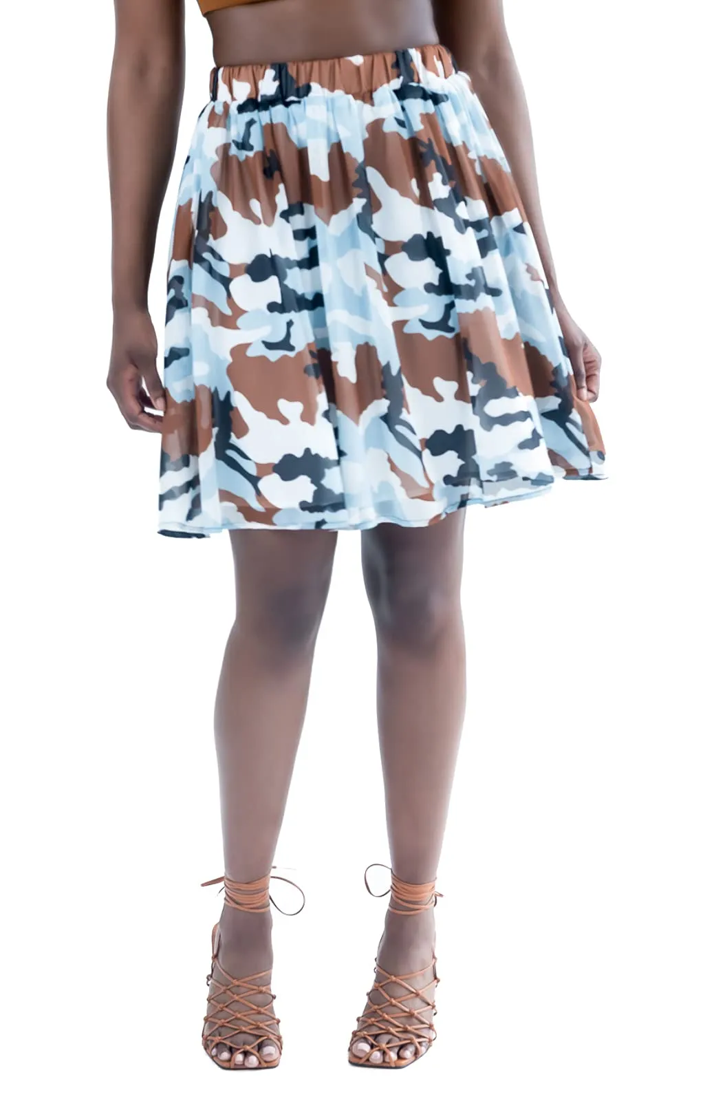 Pantora Women's Carla Chiffon Skirt, Camo, Small