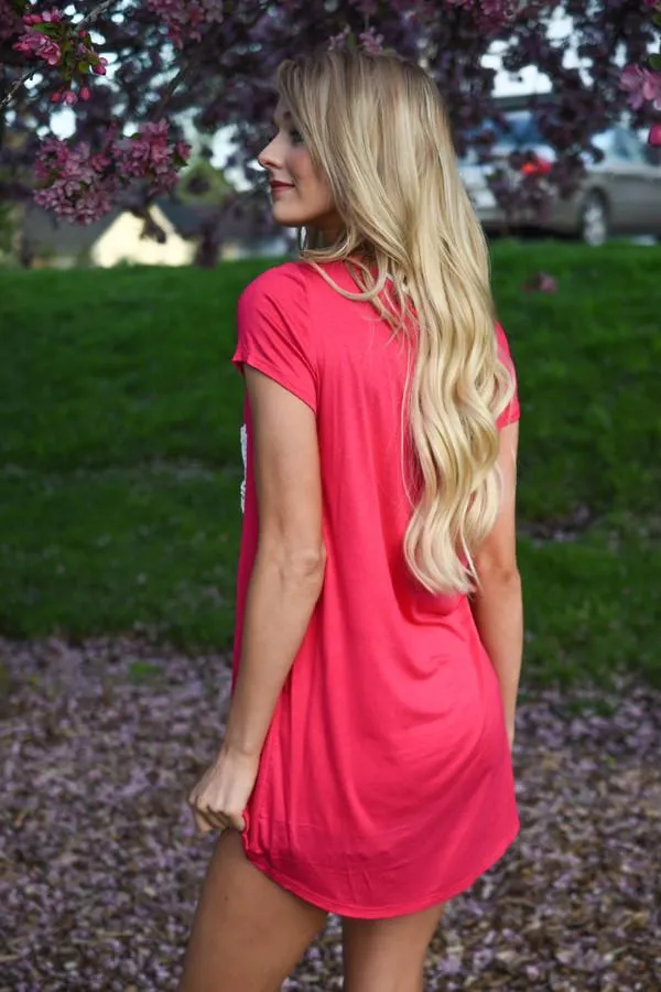 Part of the Plan Pink Pocket Top