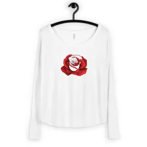 Partially Painted Rose - Ladies' Long Sleeve Tee
