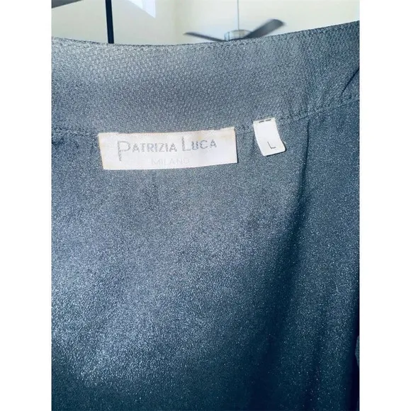 Patrizia Luca Milano Women's Black Mesh A-Line Midi  Skirt Size L