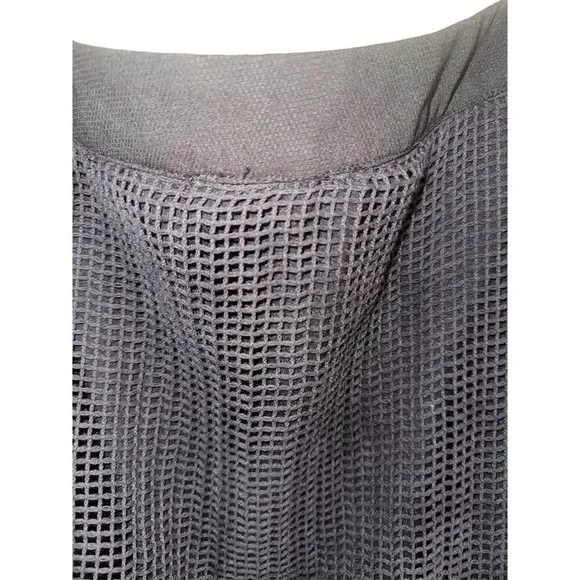 Patrizia Luca Milano Women's Black Mesh A-Line Midi  Skirt Size L