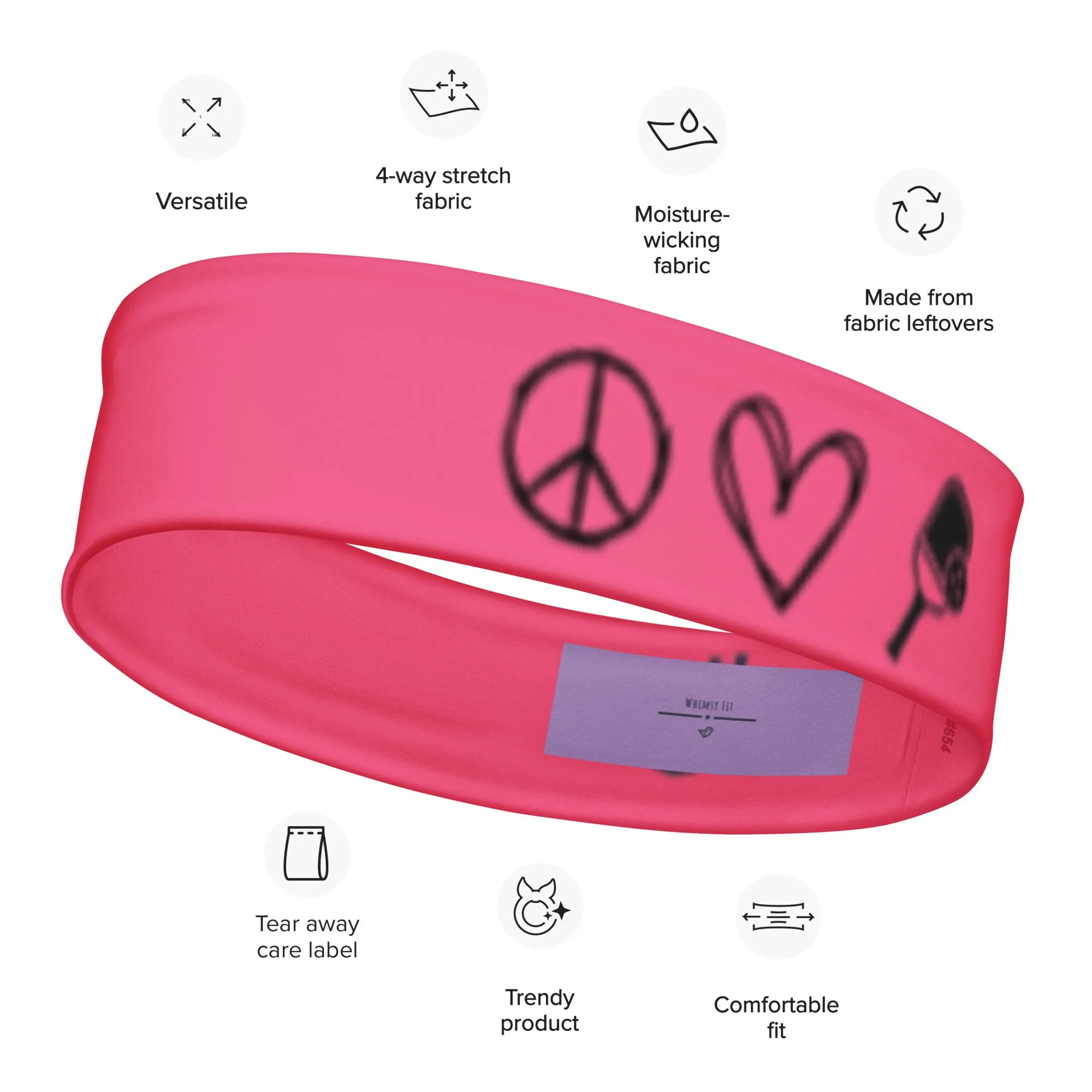 Peace Love & Pickleball Headband