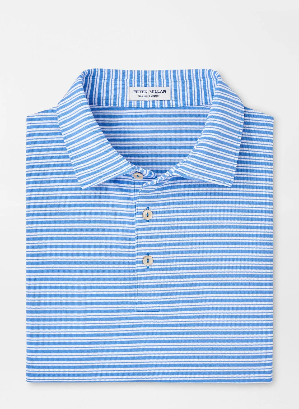 Peter Millar Mens Classic Fit Dellroy Performance Mesh Polo - LIBERTY BLUE