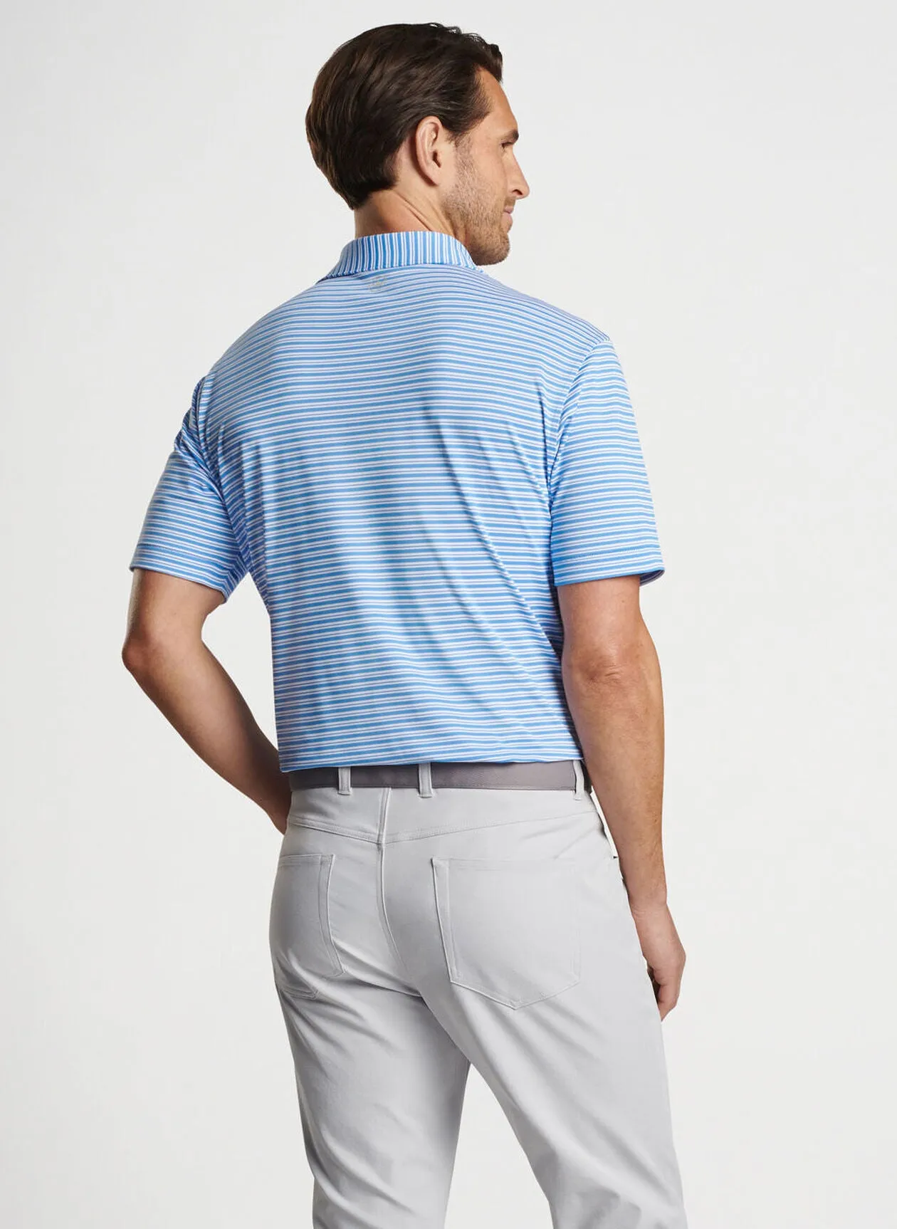 Peter Millar Mens Classic Fit Dellroy Performance Mesh Polo - LIBERTY BLUE