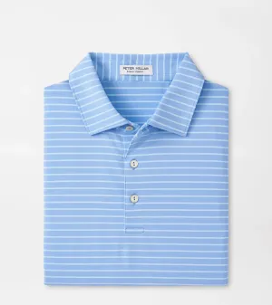 Peter Millar Mens Classic Fit Drum Performance Jersey Polo - COTTAGE BLUE