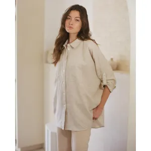 Peyton Button Down Shirt - Beige