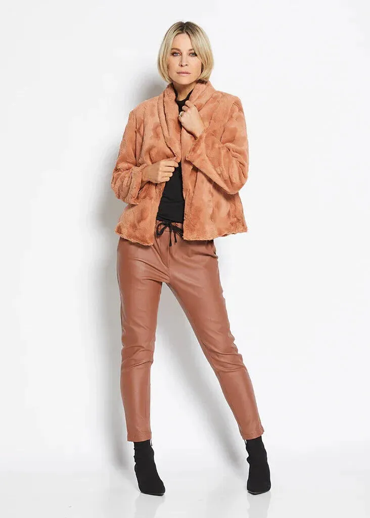 Philosophy Australia - Fur Bolero Jacket Toffee