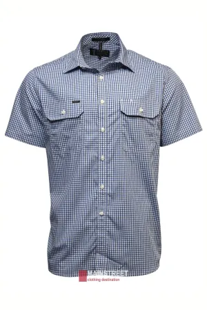 Pilbara Short Sleeve Check Double Pocket Shirt