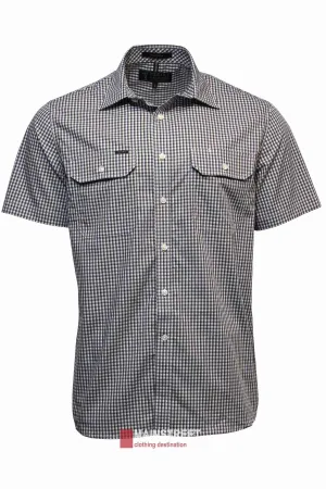 Pilbara Short Sleeve Check Double Pocket Shirt