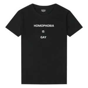Pkorli Women'S T-Shirt Homophobia Is Gray T Shirt Why Be Racist Feminism Tumblr Hipster T-Shirt Grunge Woman Tshirt Top Tees