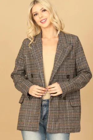 PLAID BLAZER