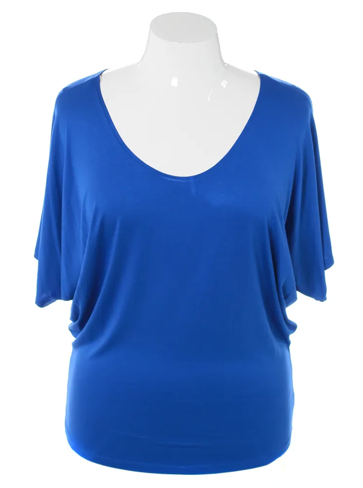 Plus Size Chic Essential Blue Top