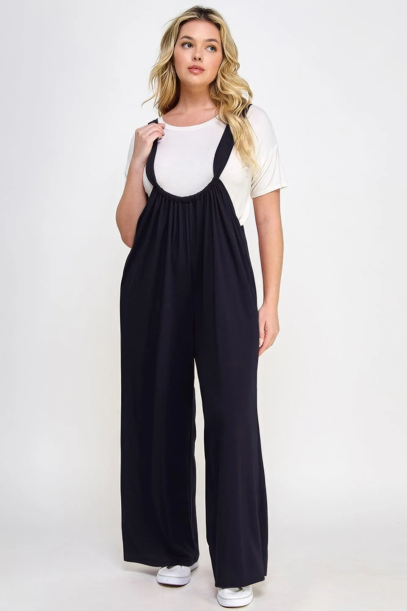 Plus Wide Leg Jumpsuit Overalls