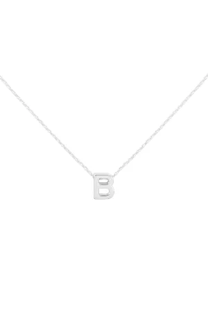 PN3642B - "B" INITIAL DAINTY CHARM NECKLACE
