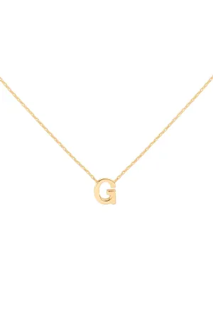 PN3642G - "G" INITIAL DAINTY CHARM NECKLACE