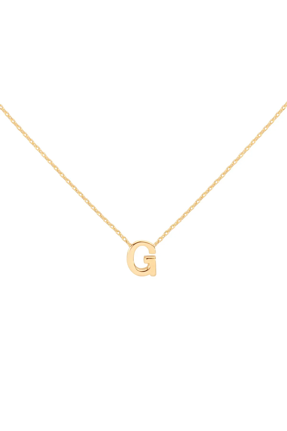 PN3642G - "G" INITIAL DAINTY CHARM NECKLACE