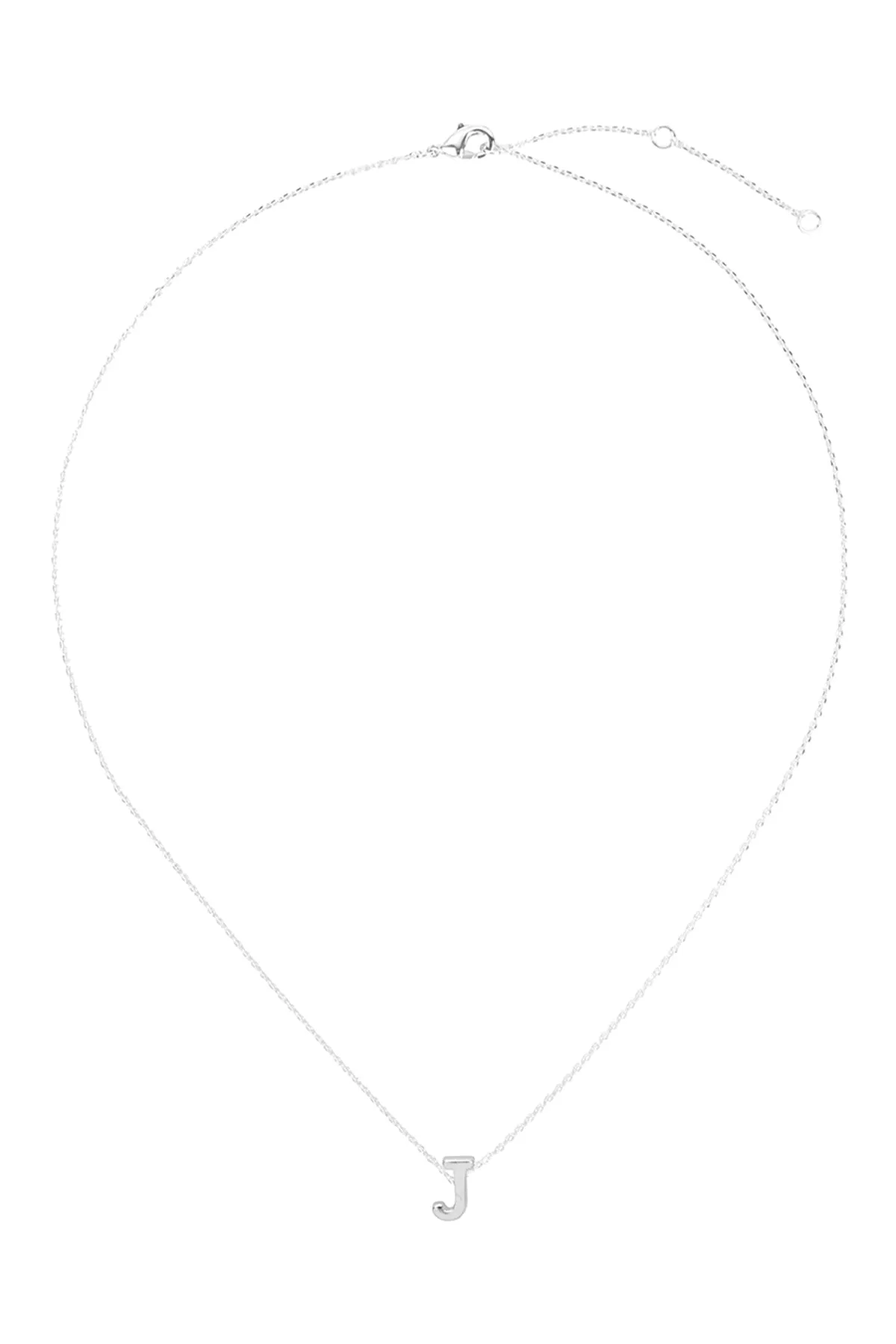 PN3642J - "J" INITIAL DAINTY CHARM NECKLACE