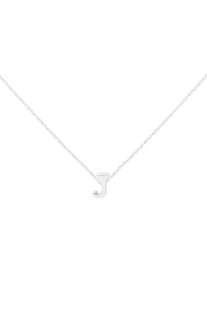 PN3642J - "J" INITIAL DAINTY CHARM NECKLACE