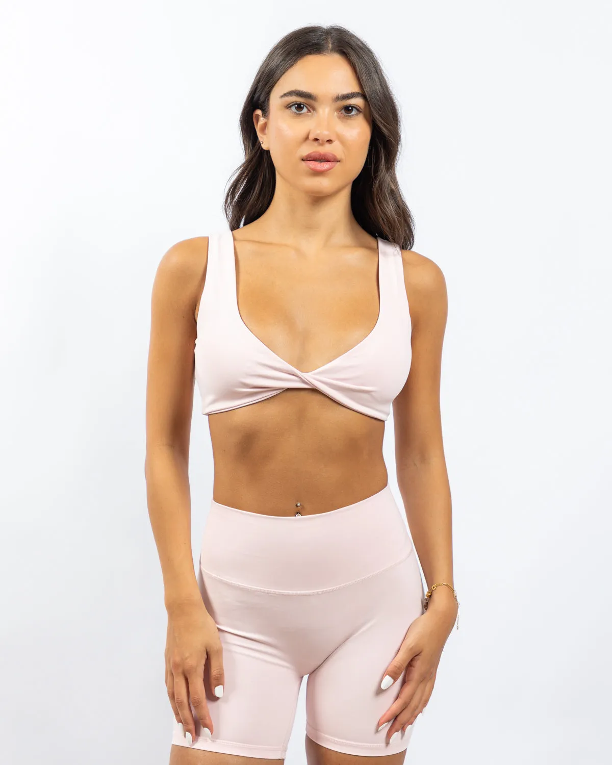 Power Twist Bra - Rosy Cloud