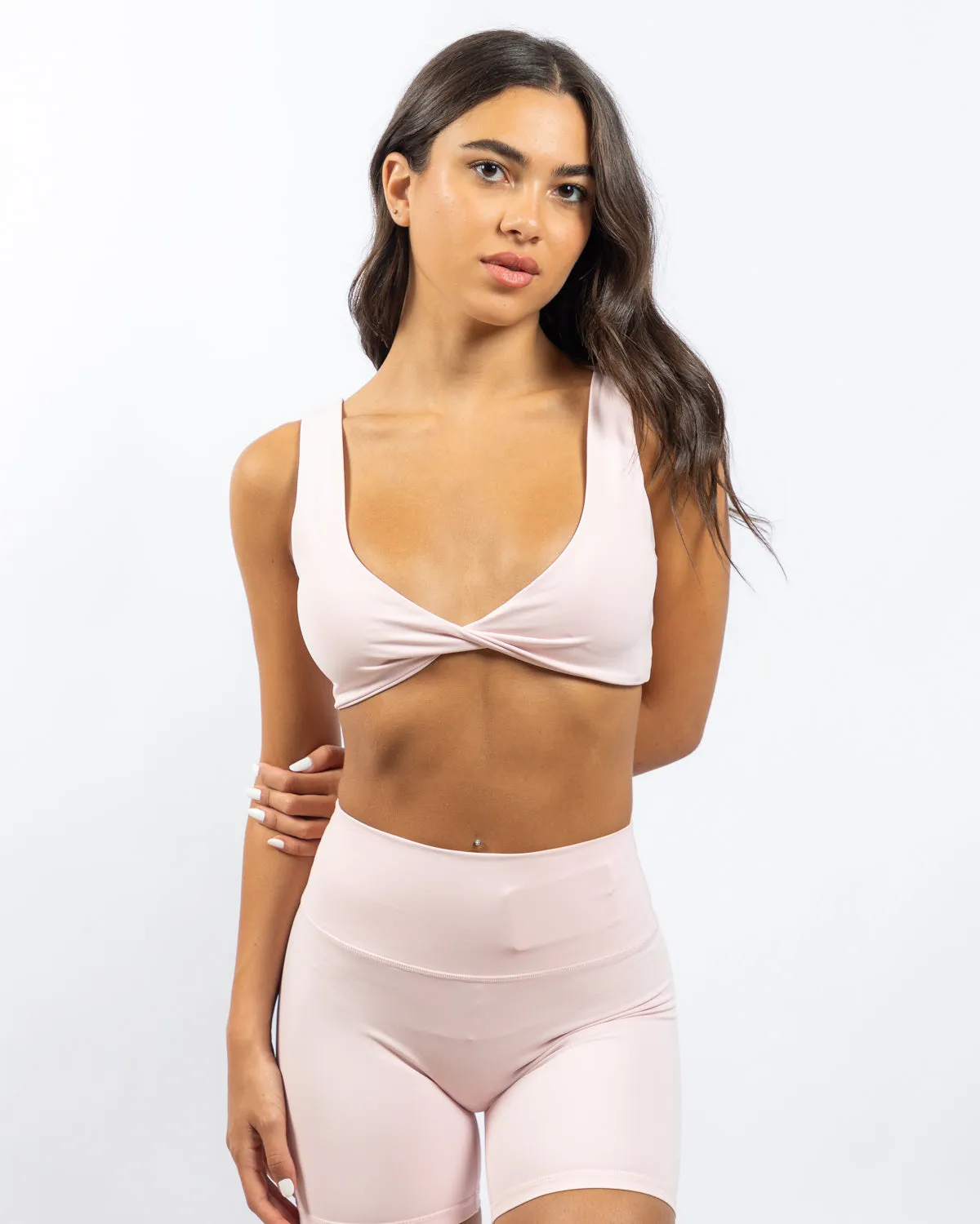 Power Twist Bra - Rosy Cloud
