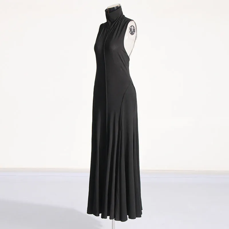 Pre Order:  Solid Sleeveless Pleated Maxi Dress
