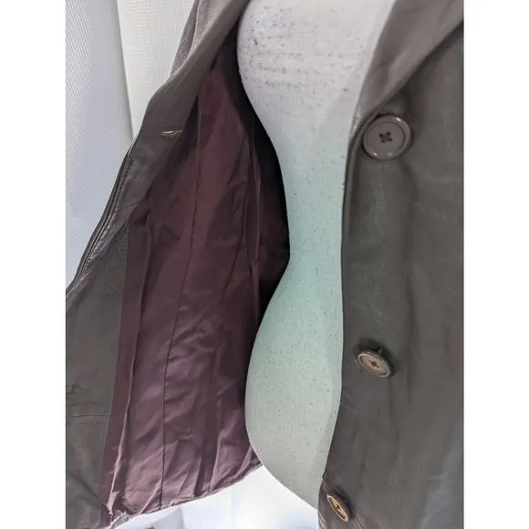 PRESTON &amp; YORK! SUPPLE, SOFT NUTMEG BROWN GENUINE LEATHER JACKET, COAT! SZ L