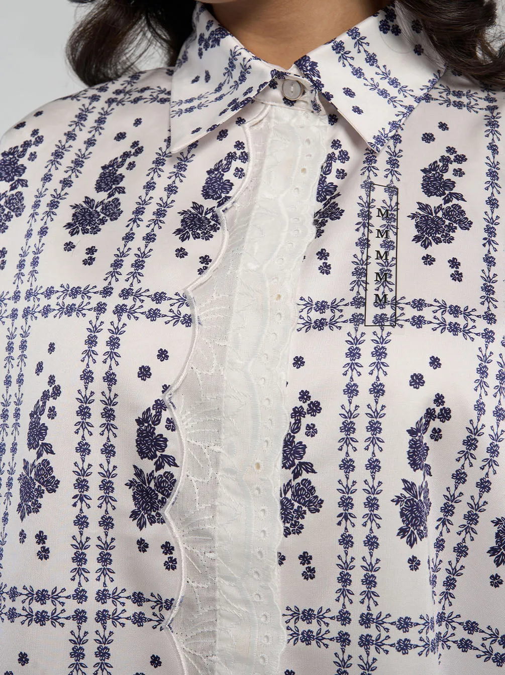 PRISA LAYERED TOP WHITE NAVY