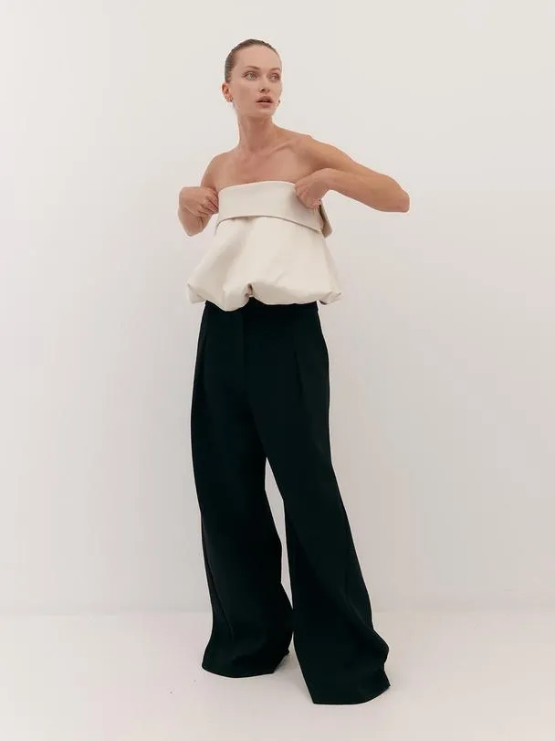 Puff-Shaped Bow-Tail Tube Top