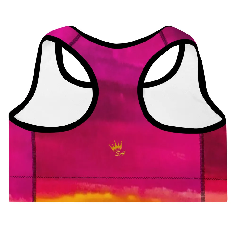 Queen Mother Burst of Pink Padded Sports Bra