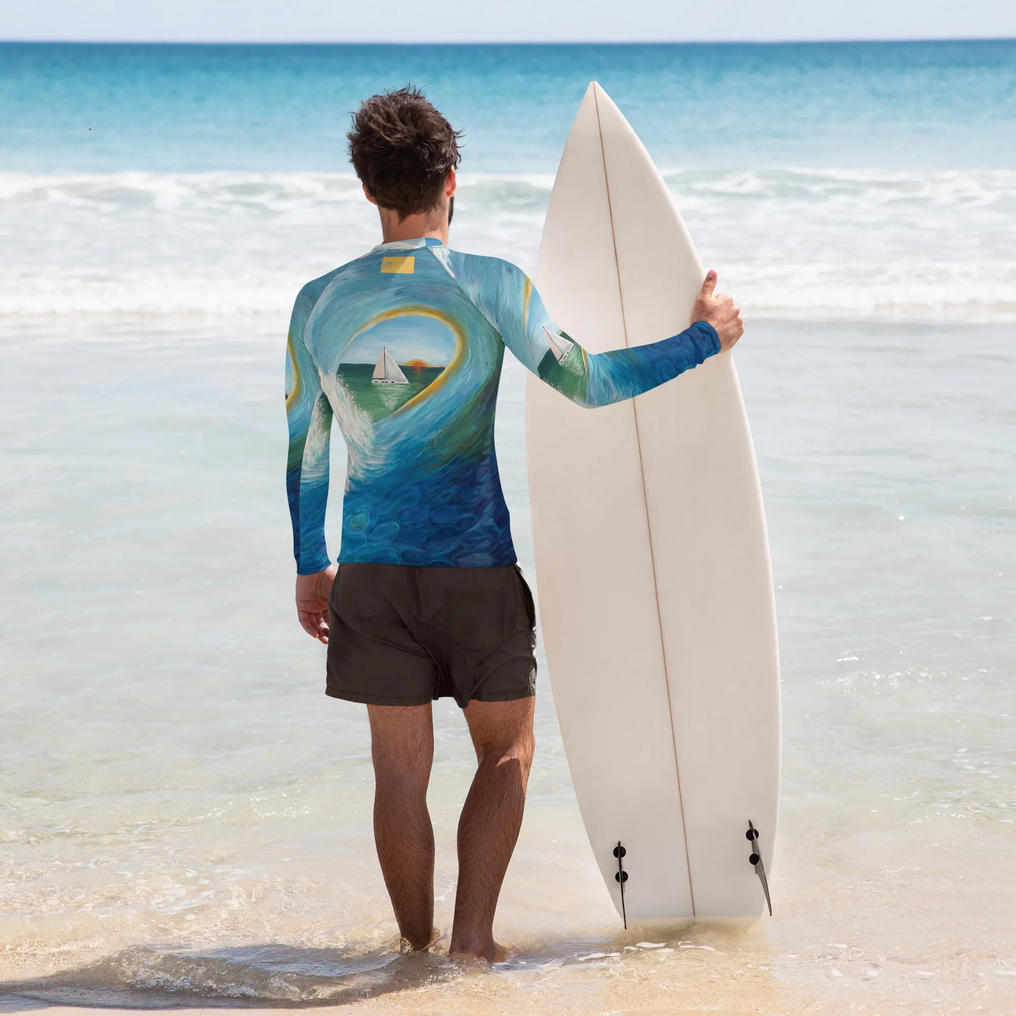 "Sailing in the Eye" Men's Long Sleeve Rash Guard