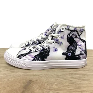 RAAD High Top Sneakers Purple‎ Samurai Japanese Cherry Blossom Men 6.5/Women 8