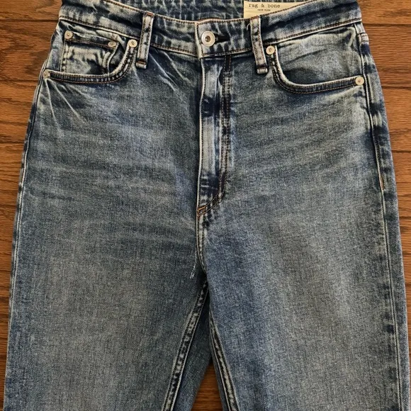 Rag &amp; Bone Women's Size 26 Denim Blue High Rise Kick Flare Jeans