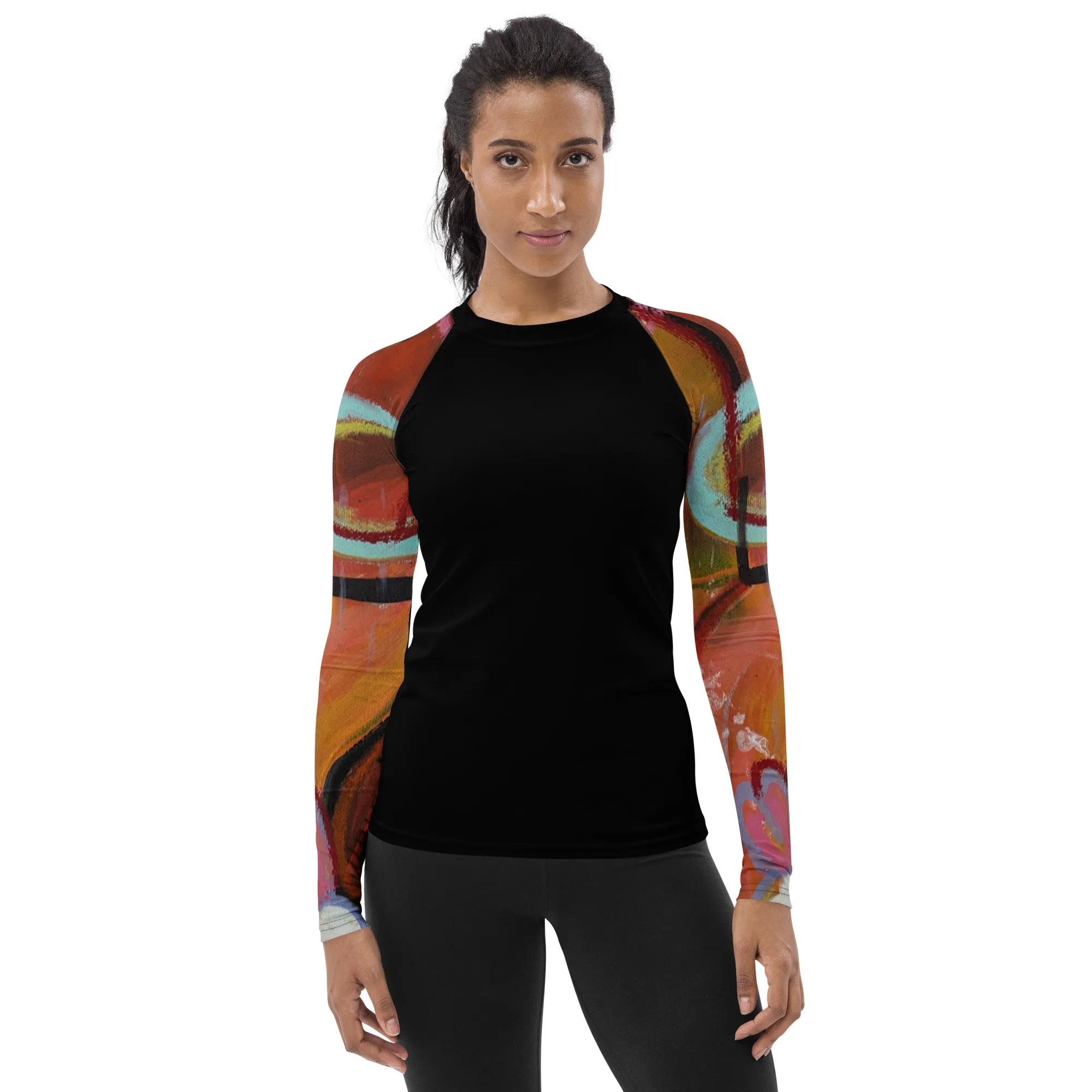 Rash Guard "Circles in the Sand" Black