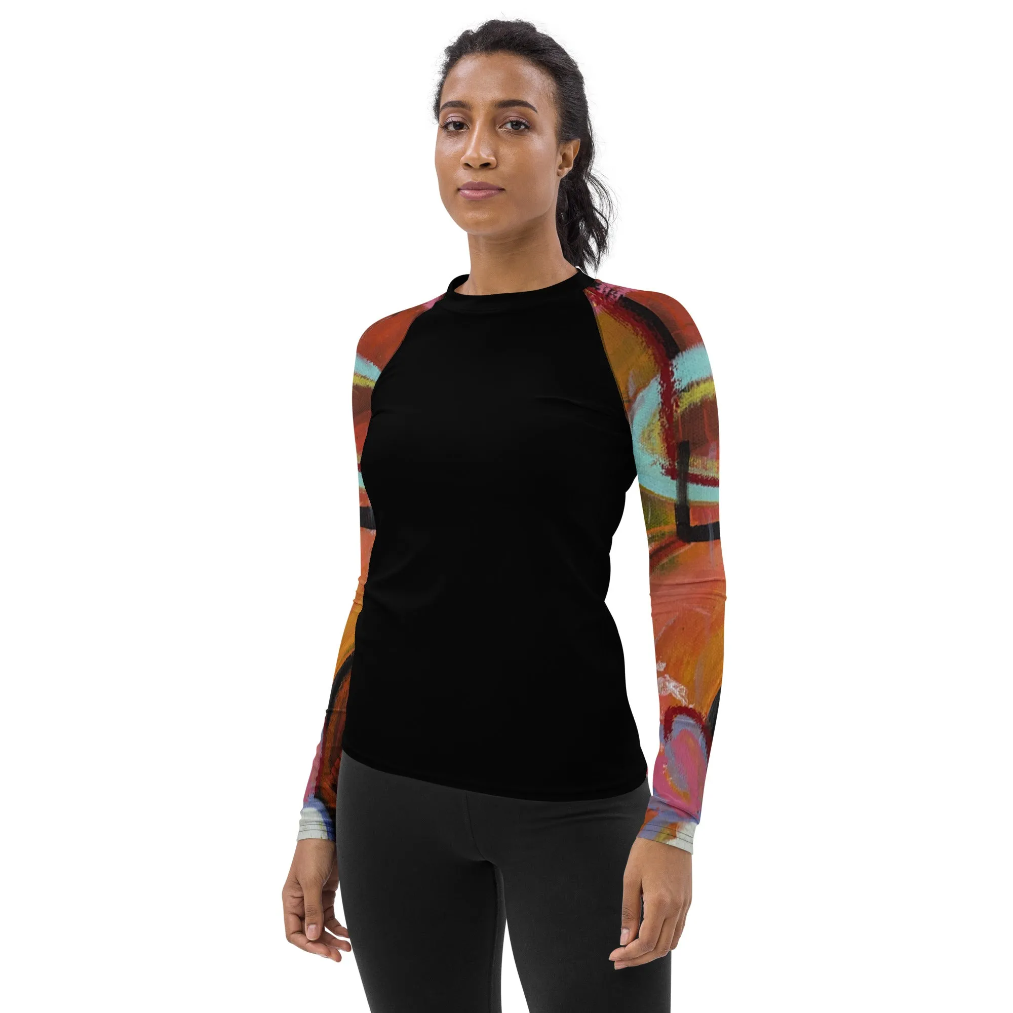 Rash Guard "Circles in the Sand" Black