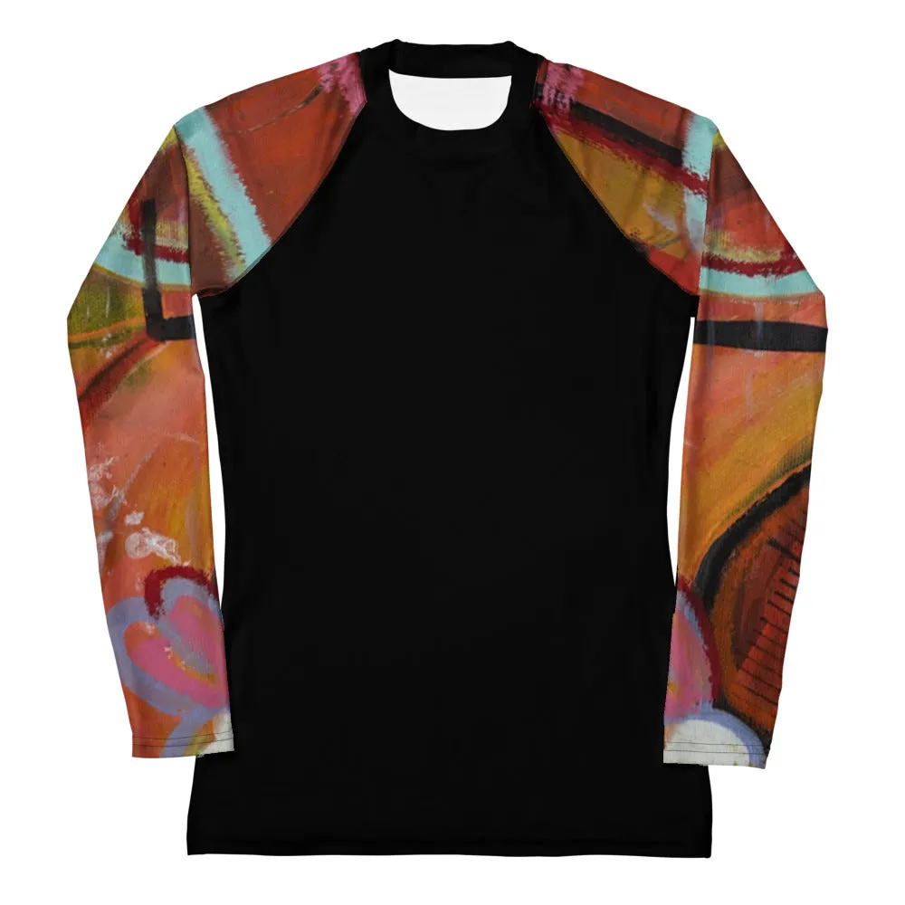 Rash Guard "Circles in the Sand" Black